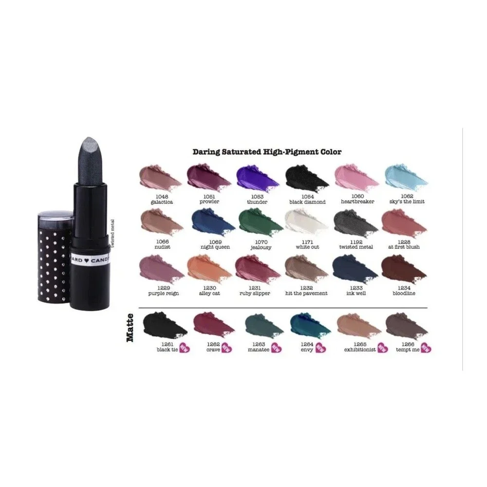 2 Hard Candy Fierce Effects Matte Argan Oil Lipstick  JEALOUSY & BLACK DIAMOND
